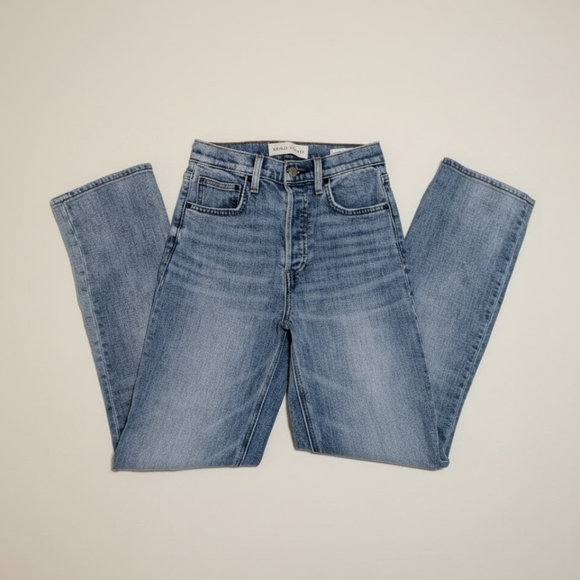 Denim Forum ARITZIA The Arlo High Rise Straight Leg Jeans 30L Size 25 - Picture 5 of 16